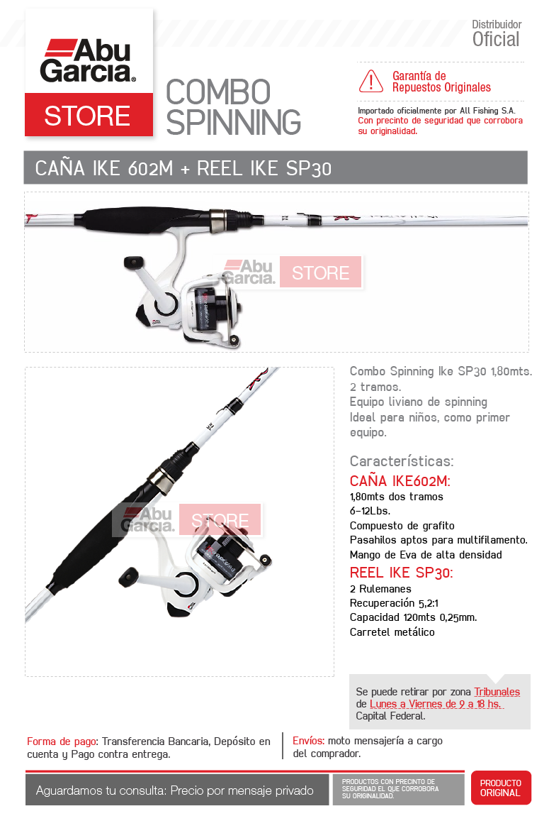 COMBO CAÑA IKE 602M + REEL IKE SP30