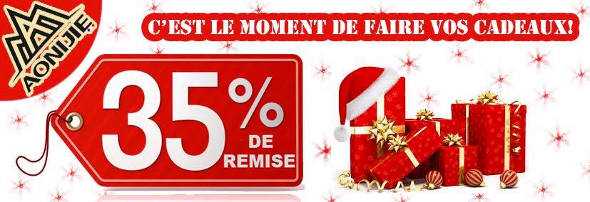 C’est bientôt Noël et il vous reste des cadeaux à faire ! C’est le bon moment pour profiter de cette remise de 35% sur l’ensemble du site avec le code : NOEL35