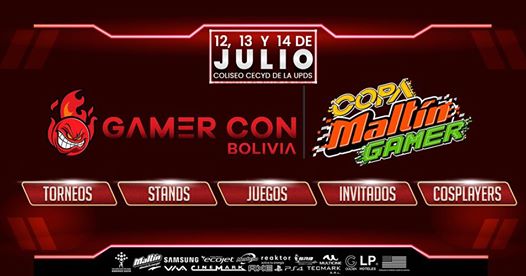 No te pierdas de la Gamer Con Bolivia 2019 #Bolivia #Gamer