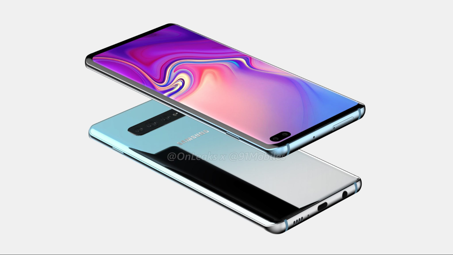 If the rendering is true .Samsung Galaxy S10 Plus: - 6.44’ Super AMOLED QHD+