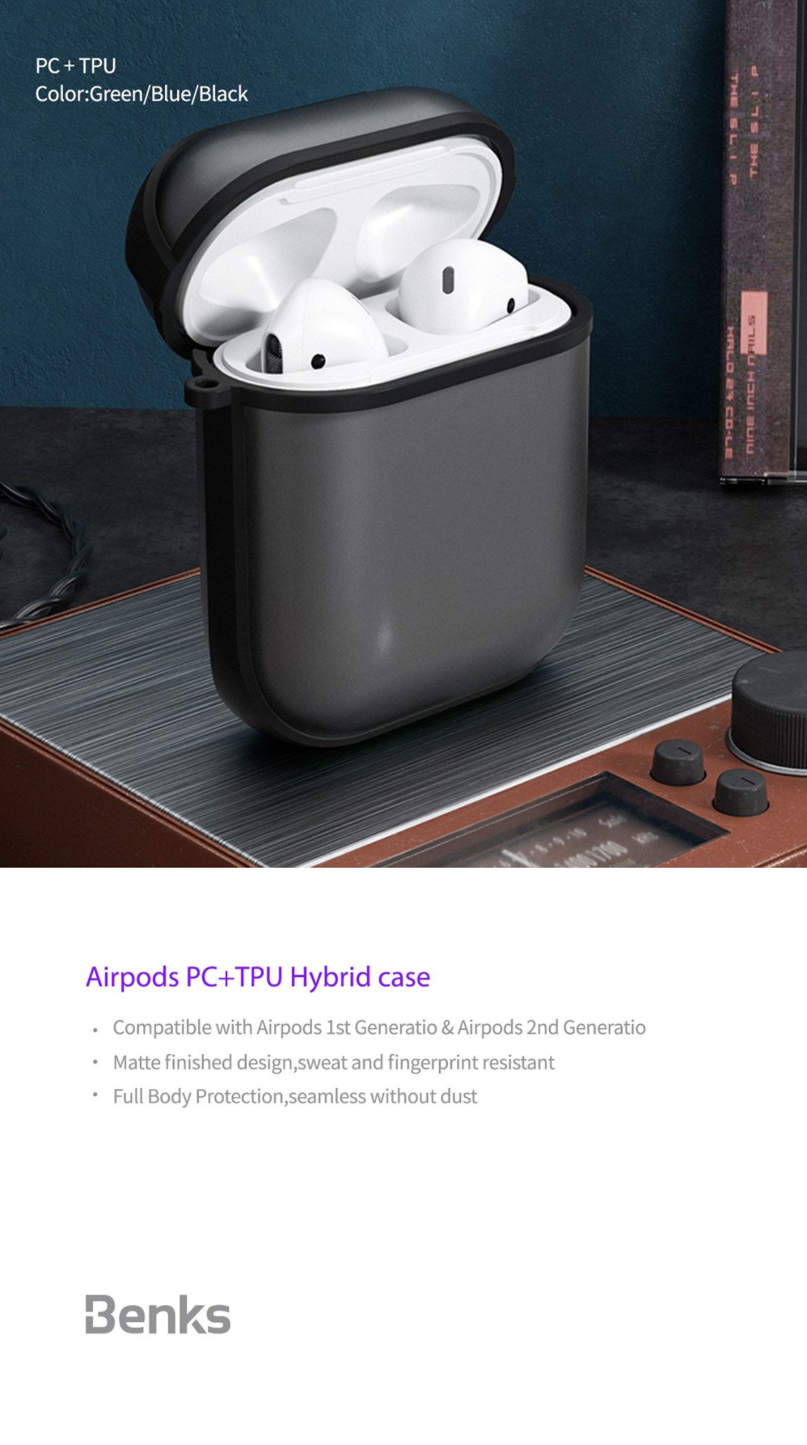 AirpodsPro PC+TPU Hybrid case