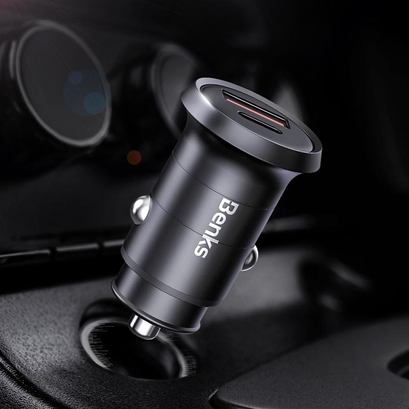 Benks Dual Port PD Car Charger