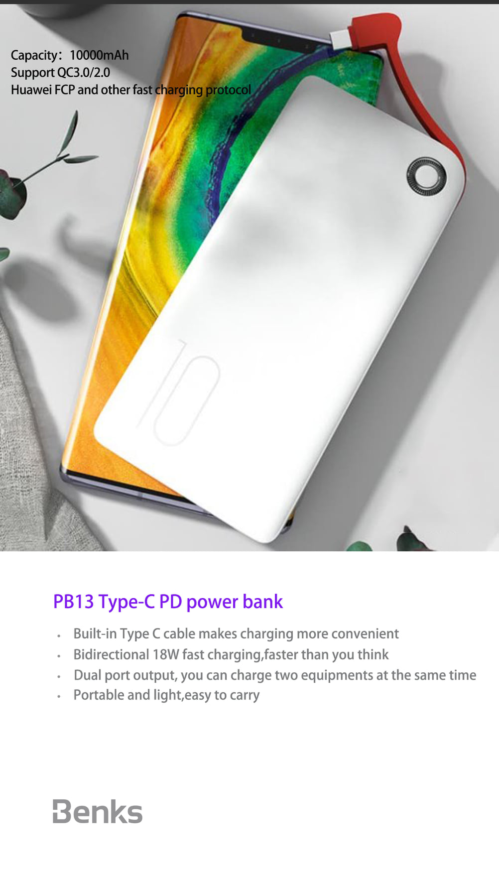 PB13 Type-C PD power bank