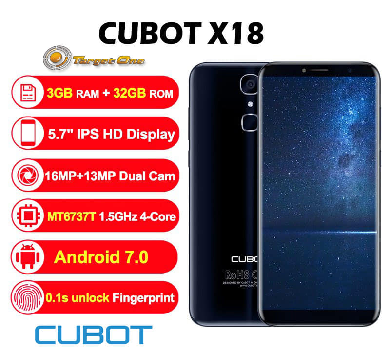 #Cubot_X18 