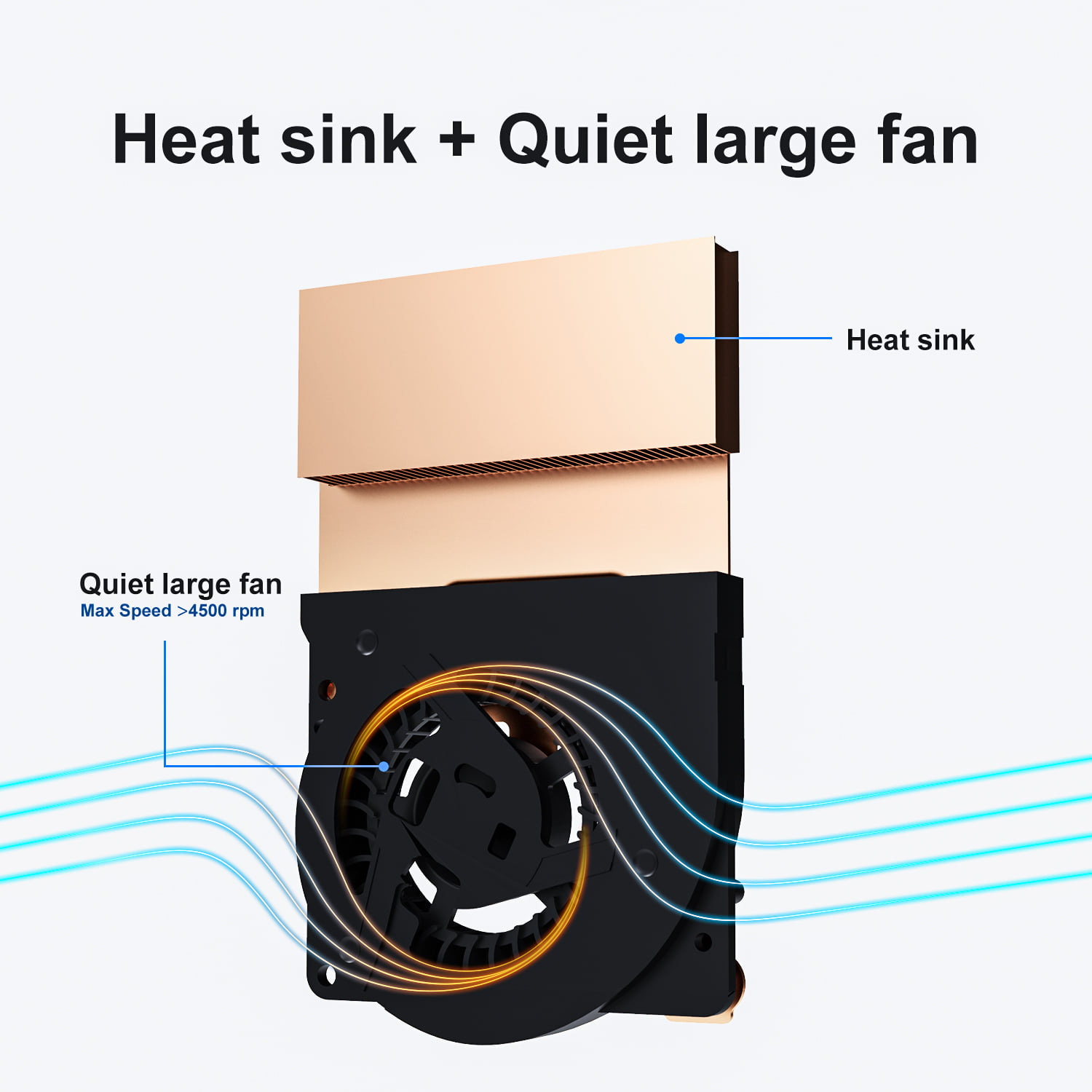 GKmini has a built-in silent fan, and while ensuring the heat dissipation performance, the sound of the fan is also reduced as much as possible to create a quiet environment for use❄️❄️