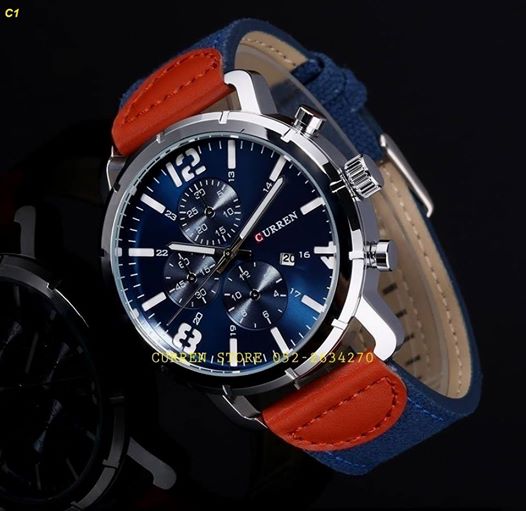 #CURREN Men’s Branded Watches, #Free Delivery (With Box) One Year warranty, Water Resistance, Leather Strap Call & WhatsApp: - 052-2634270