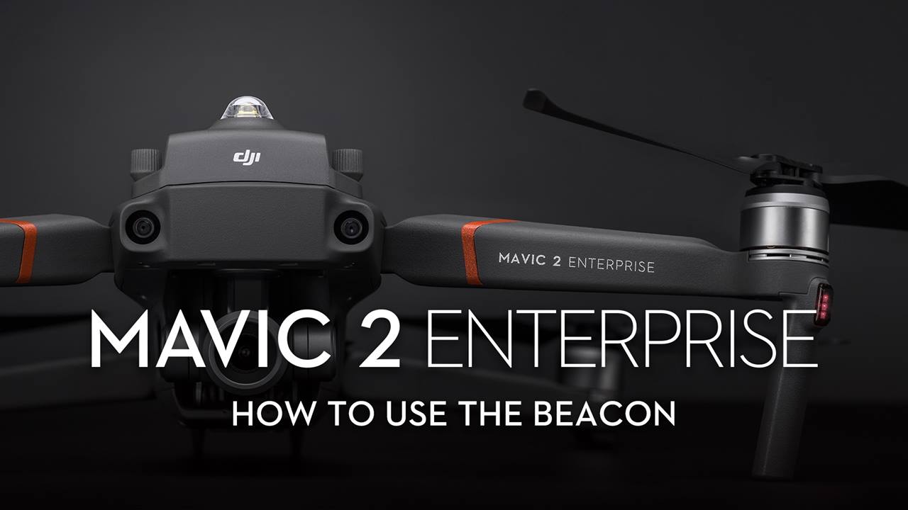 The #Mavic2Enterprise's beacon conducts low light missions with added safety.