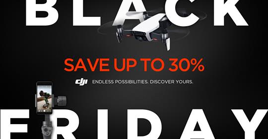 It's time for the biggest sales event of the year. #DJI #BlackFriday Sale offers incredible deals on drones, gimbals, and accessories, which can all be accessed from the comfort of your home.