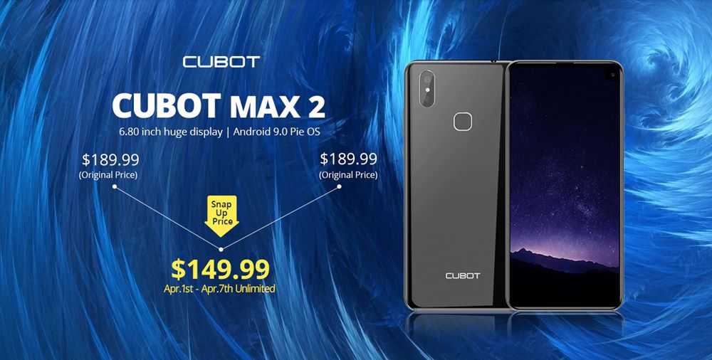 Hi~ Guys, good Monday~ Now, The Huge Display Phone CUBOT MAX 2 is finally available! You can get it on Gearbest just for $149.99, Just between April 1st and April 7th.