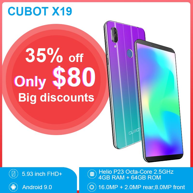 Get CUBOT X19 just for $80 (5103 ₽)?  Yes, It's true!