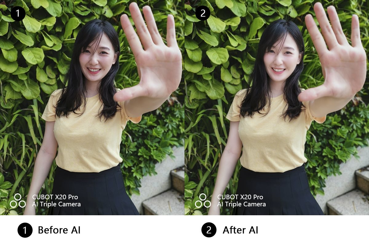 Using AI Person mode of #CUBOTX20Pro, Before and after comparison. 