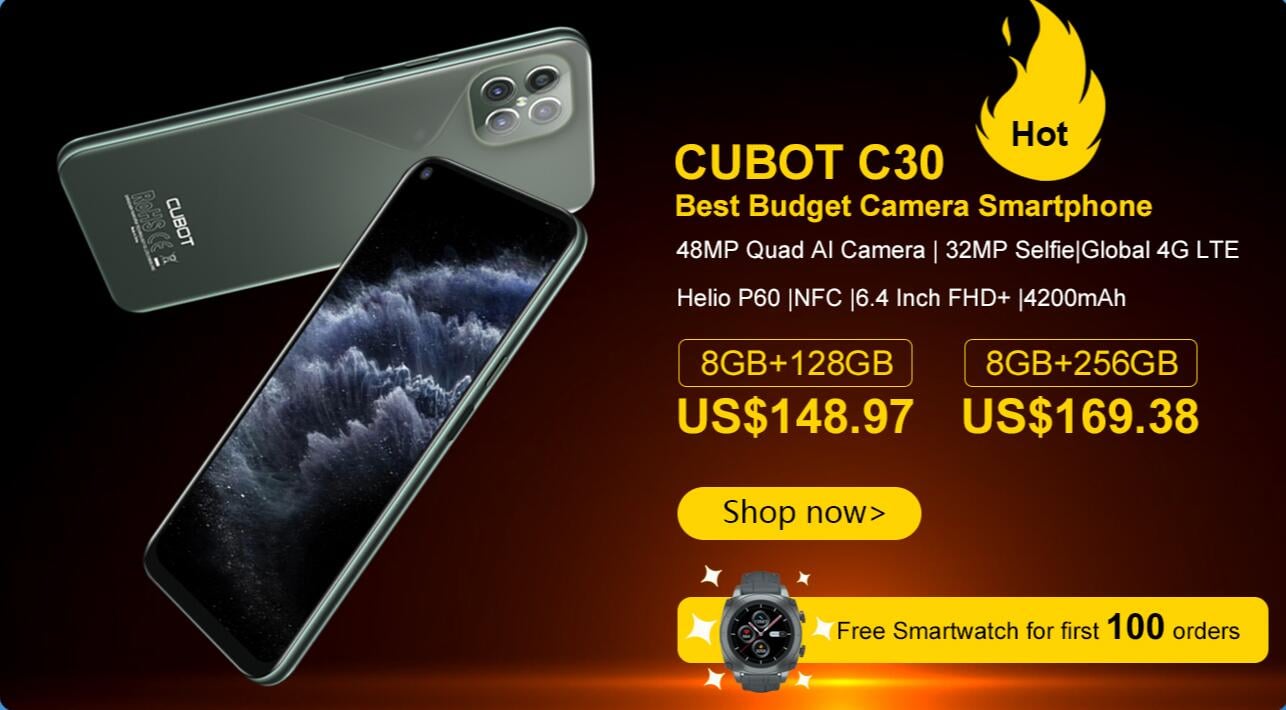 52% off with CUBOT C30 best budget camera samrtphone