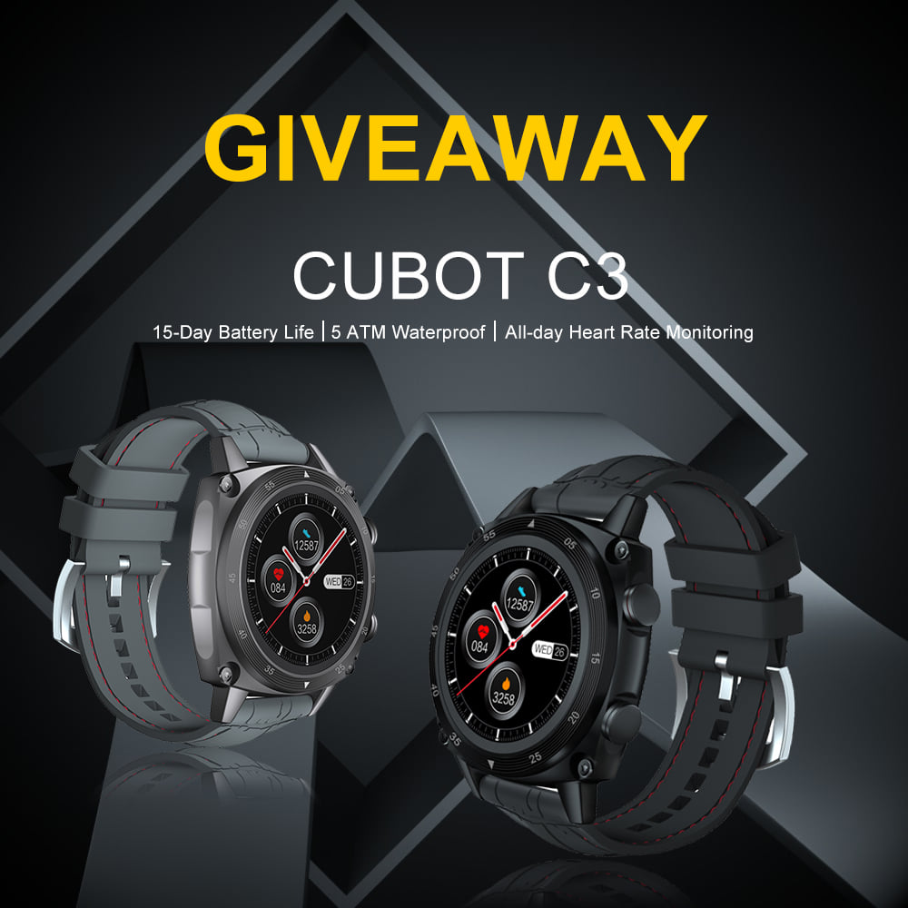 The best sporty waterproof  smartwatch #CubotC3 going for #GlobalPresale from December 10th 📣📣