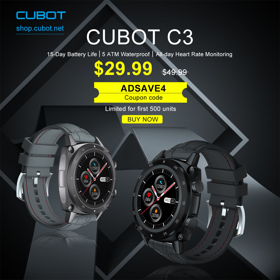 The best sporty waterproof smartwatch #CubotC3 Global Sale is still live!!! 🥳🥰🤩😍