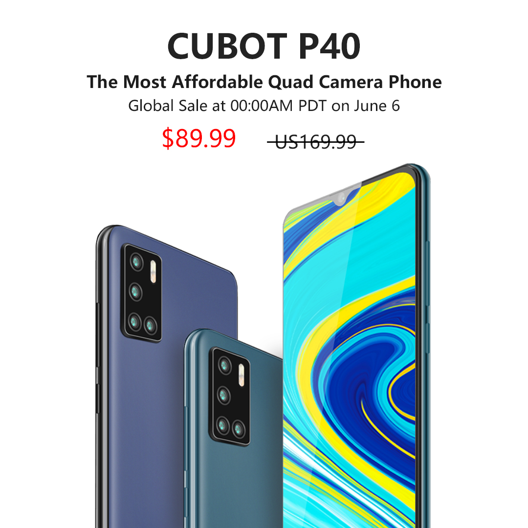 Shoot Better Photos With 20MP AI Selfie Camera #Cubot #P40 ✅Add to cart to be notified👉 www.tomtop.com