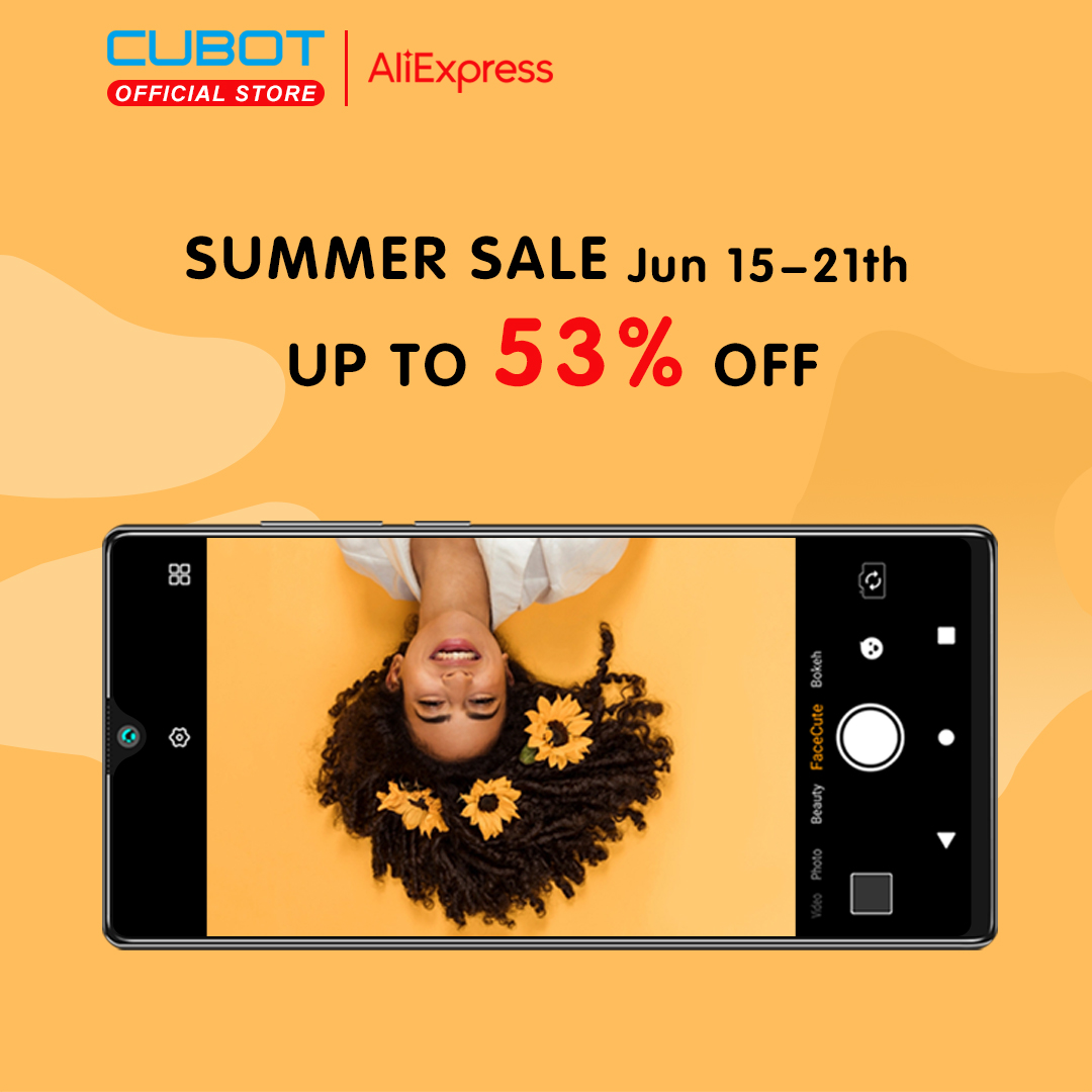 #CubotSummerSale is now live on AliExpress🎉 Now you can get #CubotP40 & #CubotNote20 at the best prices again during Jun 15 - 21(PDT)😍 Grab the chance to buy with coupons! ✅Buy Cubot Note 20 only $79.59 🛒 👉www.tomtop.com