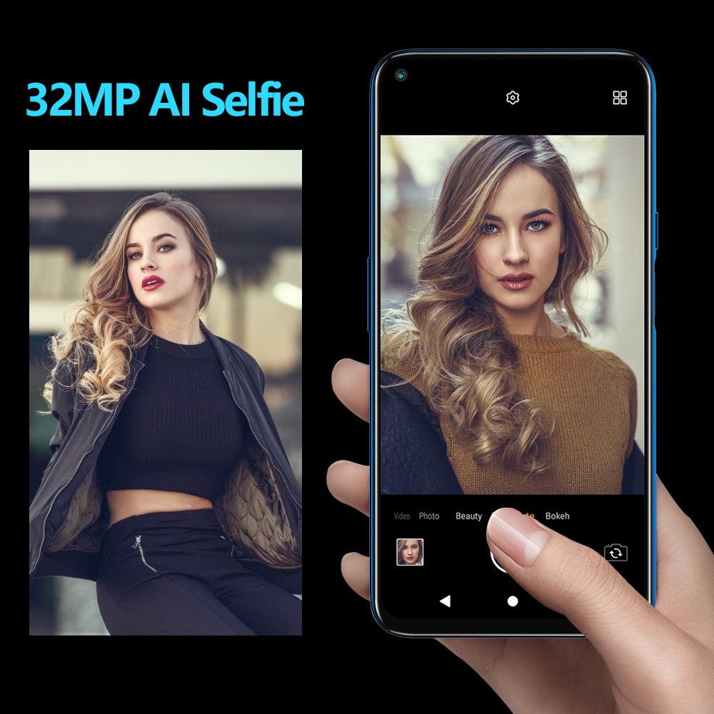 The smart 32MP selfie camera designed to deliver the perfect selfie. AI Beautify has been further enhanced to make you look your best each time 