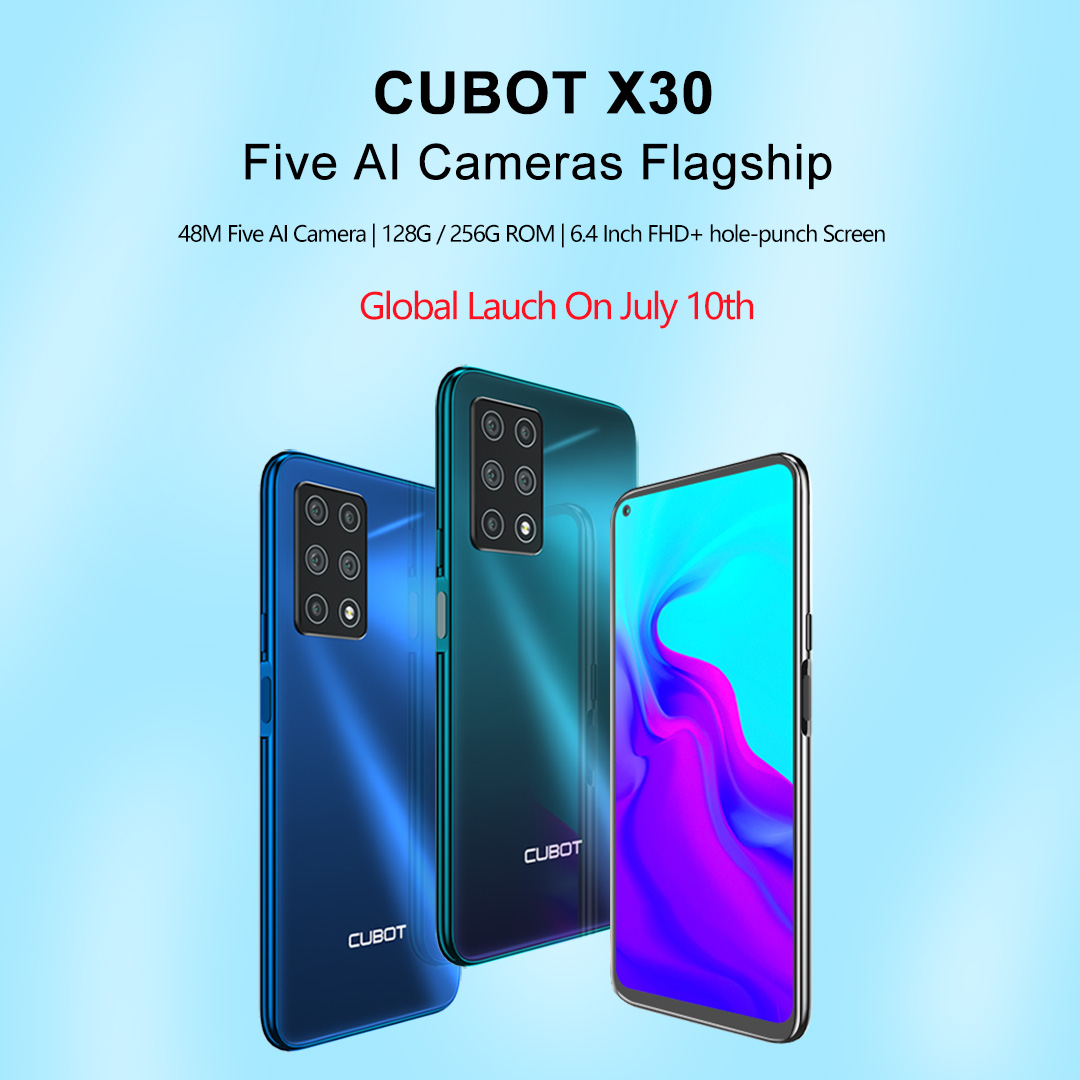 Only 3 days left 🤩🤩🤩, awesome #fivecamerasphone #CubotX30 will come soon, Global Launch on July 10th, please be kindly awaited. By the way, What chip do you expect for the upcoming # CubotX30?