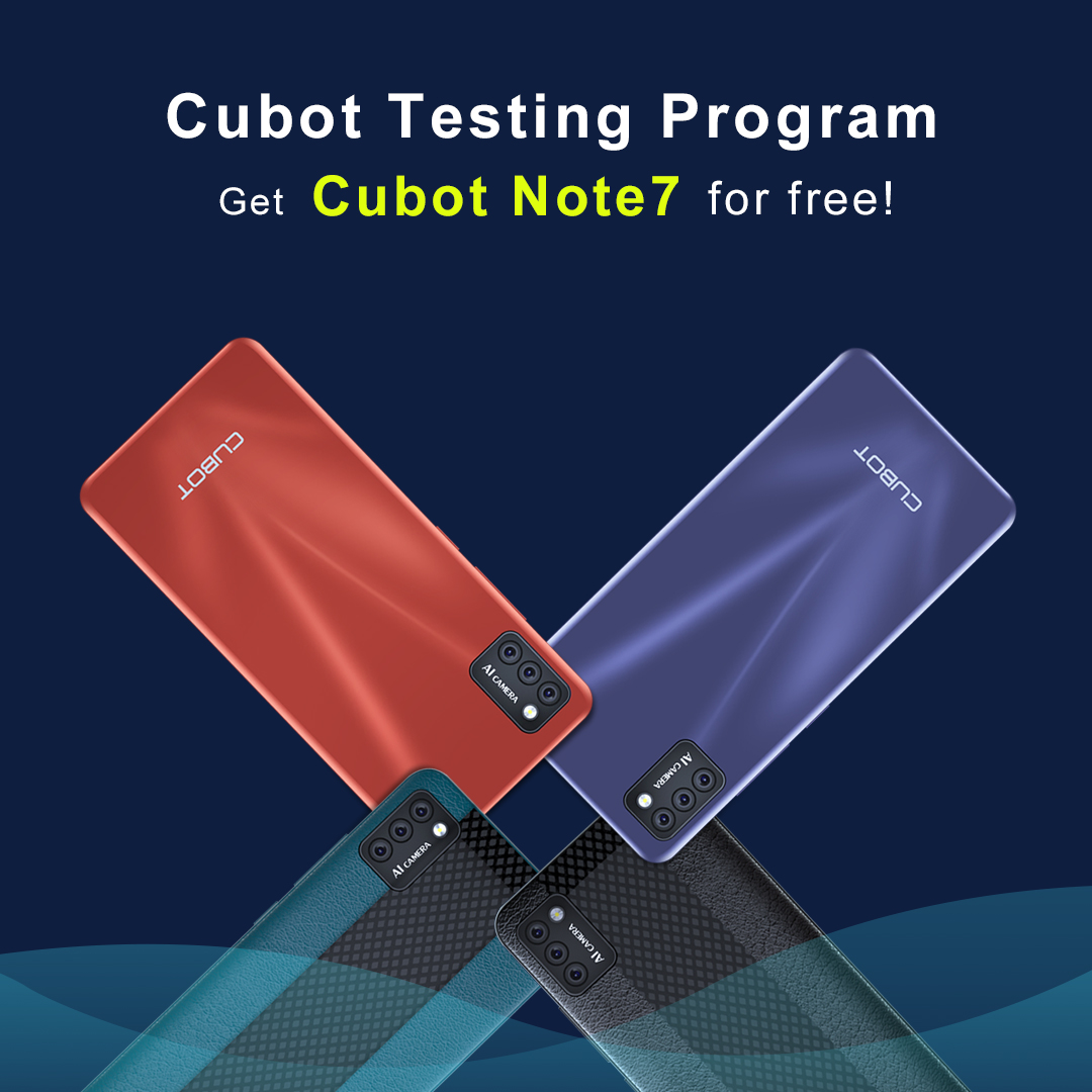 Cubot Testing program, cubot team will gvveaway 50 smartphones for users to review.would you like to join us ?  How to join: