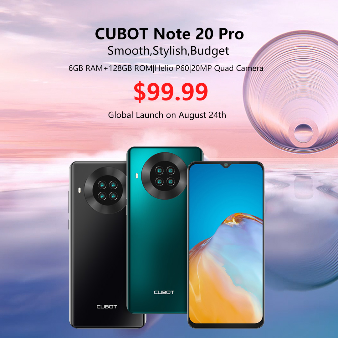 Featuring 20MP Quad Camera,6GB RAM+128GB ROM,and Octa-core Helio P60 Processor, NFC,AI Facial Unlock, 6.5"HD+waterdrop screen #CubotNote20Pro is the best smartphone under $100 ✅Join our 10 winners #GIVEAWAY now www.tomtop.com