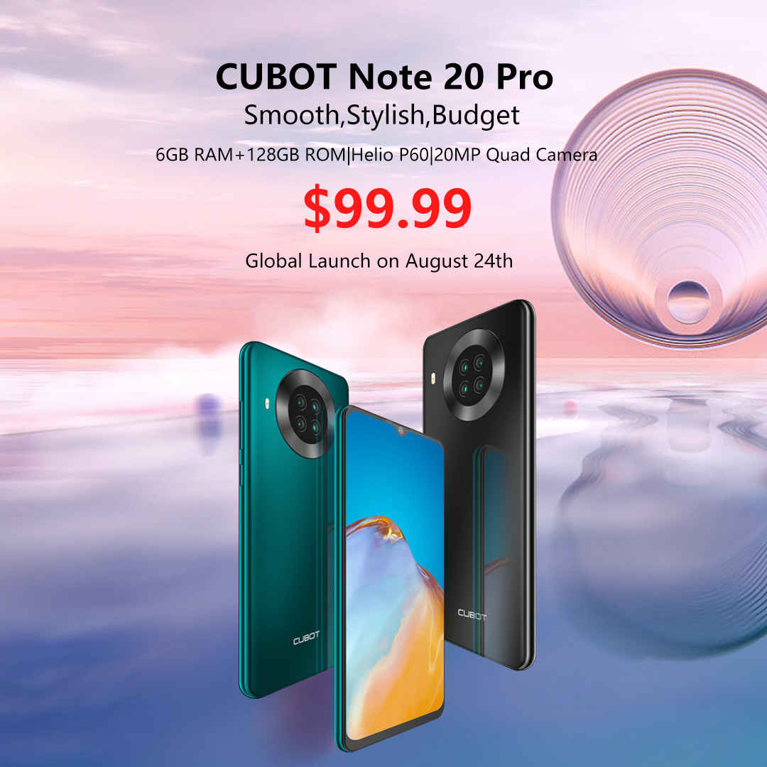 Introducing Cubot Note 20 Pro ,best budget smartphone with quad cameras 6GB RAM + 128GB ROM I Helio P60 I 20MP Quad Camera, Global Launch on Aug 24th - Available at $119.99 on AliExpress. We offering an extra discount of $20 to the first 1000 buyers. Subscribe our newsletter to get more information: www.tomtop.com ✅Join our 10 winners #GIVEAWAY now www.tomtop.com