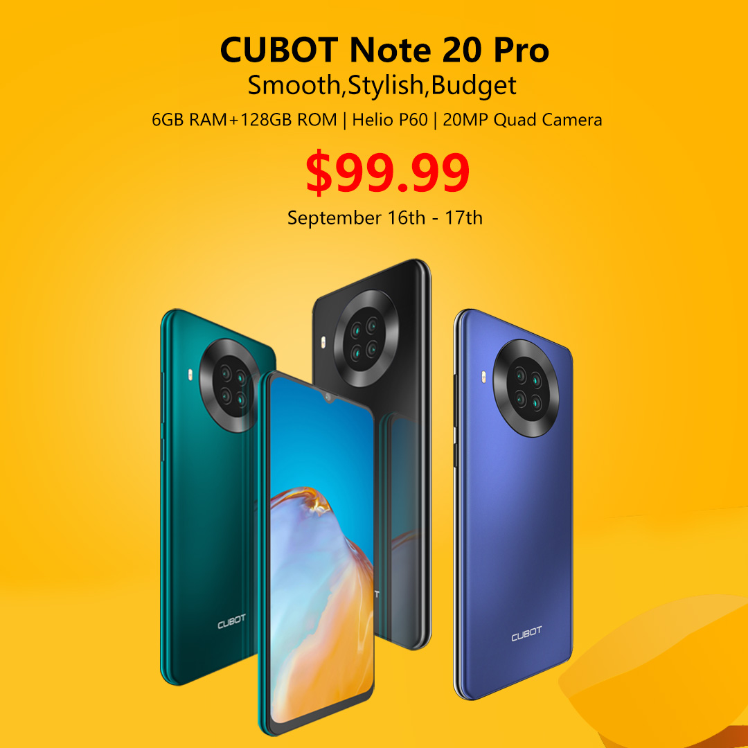 Meet #Cubot #Note20pro on September 16th-17th!🥳🥳🥳