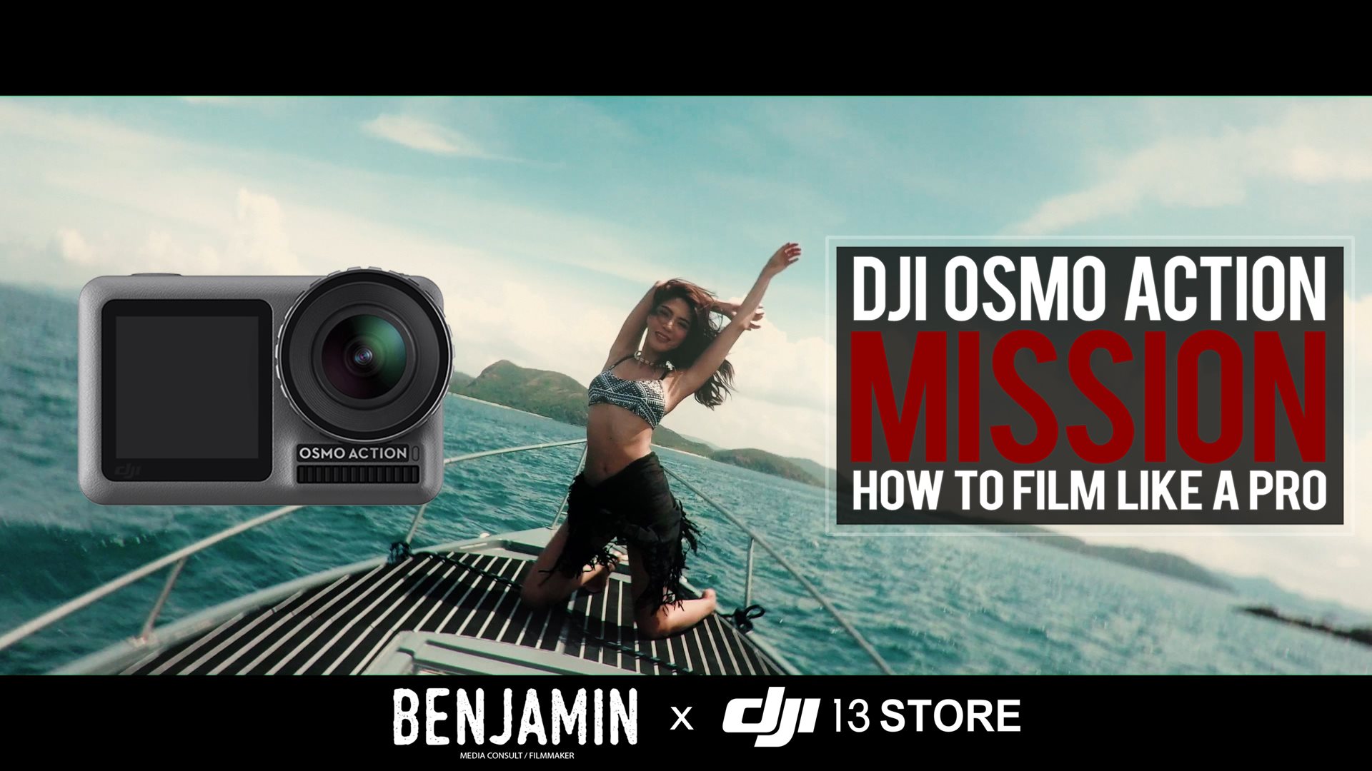 Osmo Action “How to Film Like a Pro”  DJI 13 Store x Benjamin Filmmaker x Siam Watercraft  จัดเต็มในการนำ Osmo Action ไปใช้งาน พร้อม Tips&Trick แนะนำการถ่ายที่จะทำให้คุณได้วีดีโอออกมาในระดับโปร มาดูกันครับผม ^^... ใครไปเที่ยว อย่าลืมนำเทคนิคที่เราแนะนำไปลองใช้กันดูนะครับ พกเจ้า Osmo Action และ Kase ND filter ไปด้วย ได้งานดีๆกลับมาแน่นอนครับ สอบถามรายละเอียดข้อมูลสินค้าได้ที่