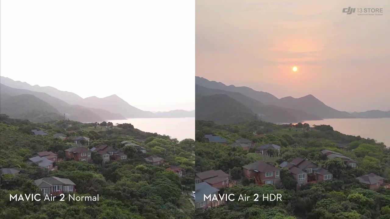 Mavic Air 2 กับเทคโนโลยีถ่ายวีดีโอแบบ HDR #ปรับแสงเงาของภาพให้สมดุลอย่างเป็นธรรมชาติ  สัมผัส Mavic Air 2 และวีดีโอ HDR พร้อมรับสิทธิพิเศษมากมาย!! 🛍 Mavic Air 2 single 25,900 บาท...