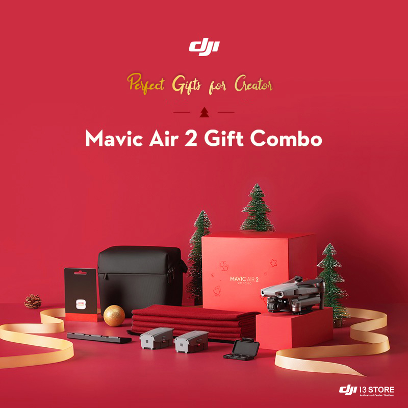 🎁 𝗣𝗲𝗿𝗳𝗲𝗰𝘁 𝗚𝗶𝗳𝘁 𝗳𝗼𝗿 𝗖𝗿𝗲𝗮𝘁𝗼𝗿 🎁  Mavic Air 2 Fly More Combo โดรนประสิทธิภาพสูง กล้องคมชัดระดับ 4K จัดเซ็ตพร้อมบิน #ราคาพิเศษผ่อนสบาย 0% นานสูงสุด 10 เดือน กับบัตรเครดิตที่ร่วมรายการ และข้อเสนอสุดพิเศษ เฉพาะที่ DJI 13 Store ✨ 🛒 ช้อปออนไลน์ >> www.tomtop.com