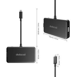 Ancora nuovo articolo-->dodocool USB C Hub con Alimentazione di tipo C 7 in 1 Porta di uscita Video HD/VGA 4K Adattatore Ethernet Gigabit USB 3.0 SuperSpeed 3 porte per MacBook / MacBook Pro / Google Chromebook Pixel Nero 