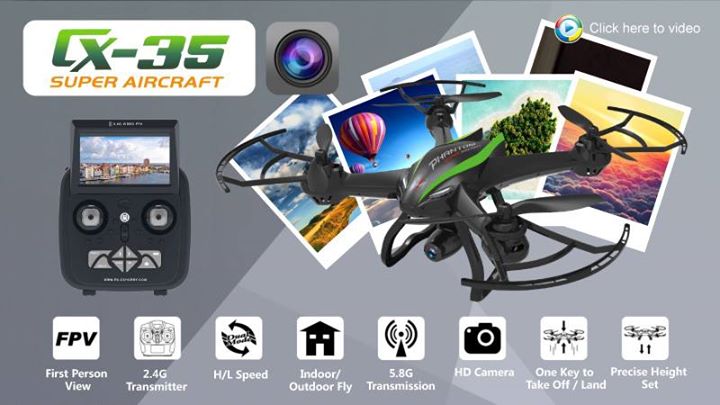 Something new! Cheerson CX-35 Super Aircraft. 2.4G High Hold Mode 5.8G Video transmission.