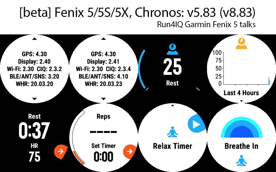 Very new and long awaited features come to Fenix 5 family with this fresh beta firmware: Stress, relax timer, repetitions/weights in strength training, join the discussion: