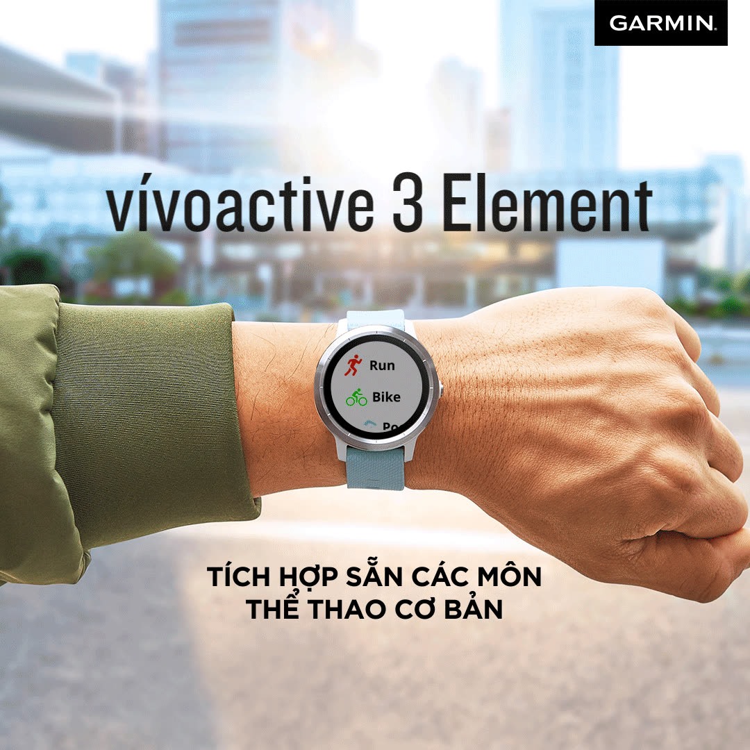 (English version below) Phiên bản mới của vivoactive 3 - vivoactive 3 element trở lại và lợi hại hơn! Với giá chỉ 5,390,000 VNĐ Phiên bản mới nhất Vivoactive 3 Element sẽ ra mắt trong tháng 7 này và hứa hẹn đem đến một nét mới mẻ cho những tín đồ phong cách, đậm chất thời trang của Garmin. ...