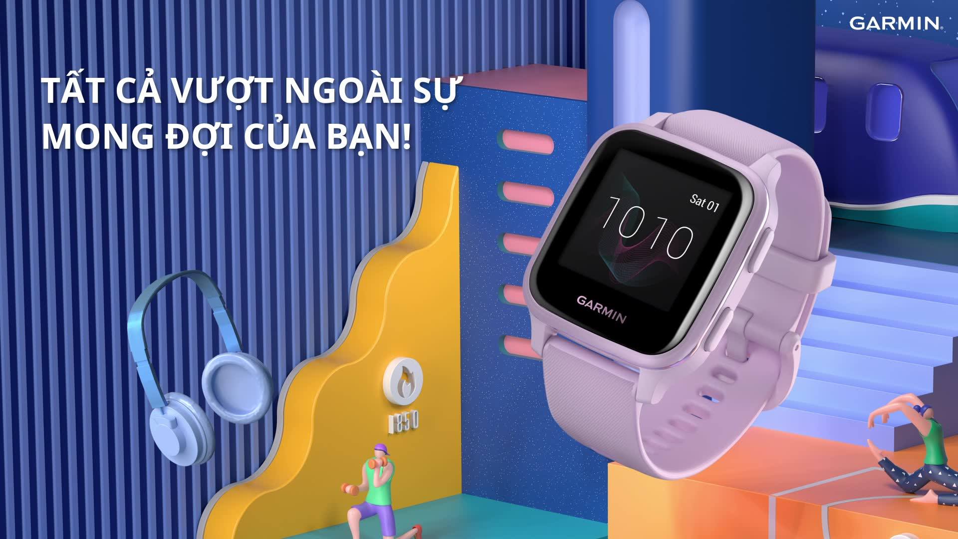 VENU SQ - ĐỒNG HỒ GPS HỘI TỤ NHỮNG TÍNH NĂNG VƯỢT MONG ĐỢI 👍 Một thiết bị theo dõi tập luyện hiện đại. Venu Sq chính là sự kết hợp hoàn mỹ tiếp thêm năng lượng cho nhịp sống năng động: ✔️ Theo dõi thông số của 20 thể thao dễ dàng phù hợp cho mọi người dùng. Hãy sẵn sàng cho mọi bài tập, mọi bộ môn dù trong nhà hay ngoài trời. ...