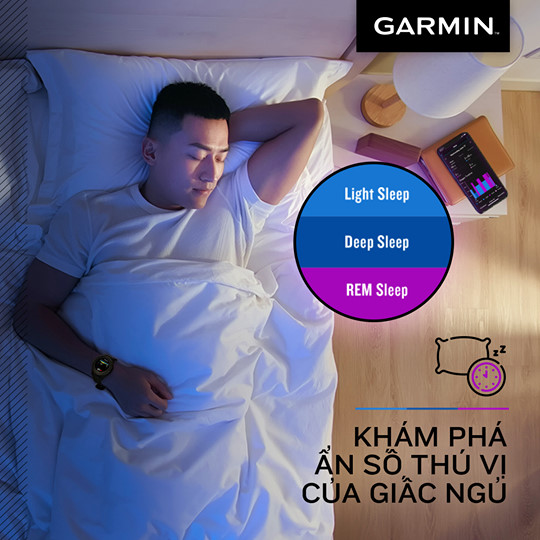 KHÁM PHÁ ẨN SỐ THÚ VỊ CỦA GIẤC NGỦ 😴 Giấc ngủ ẩn chứa vô số lợi ích giúp đến quá trình vận động và tư duy của con người trở nên năng động và nhạy bén. Tính năng theo dõi giấc ngủ của Garmin sẽ bật mí những ẩn số đằng sau giấc ngủ như chỉ số dao động của nhịp tim HRV , oxy trong máu, tần số hô hấp, chuyển động của cơ thể, tổng thời gian ngủ,... theo 3 giai đoạn: ✴️ Giai đoạn chợp mắt...