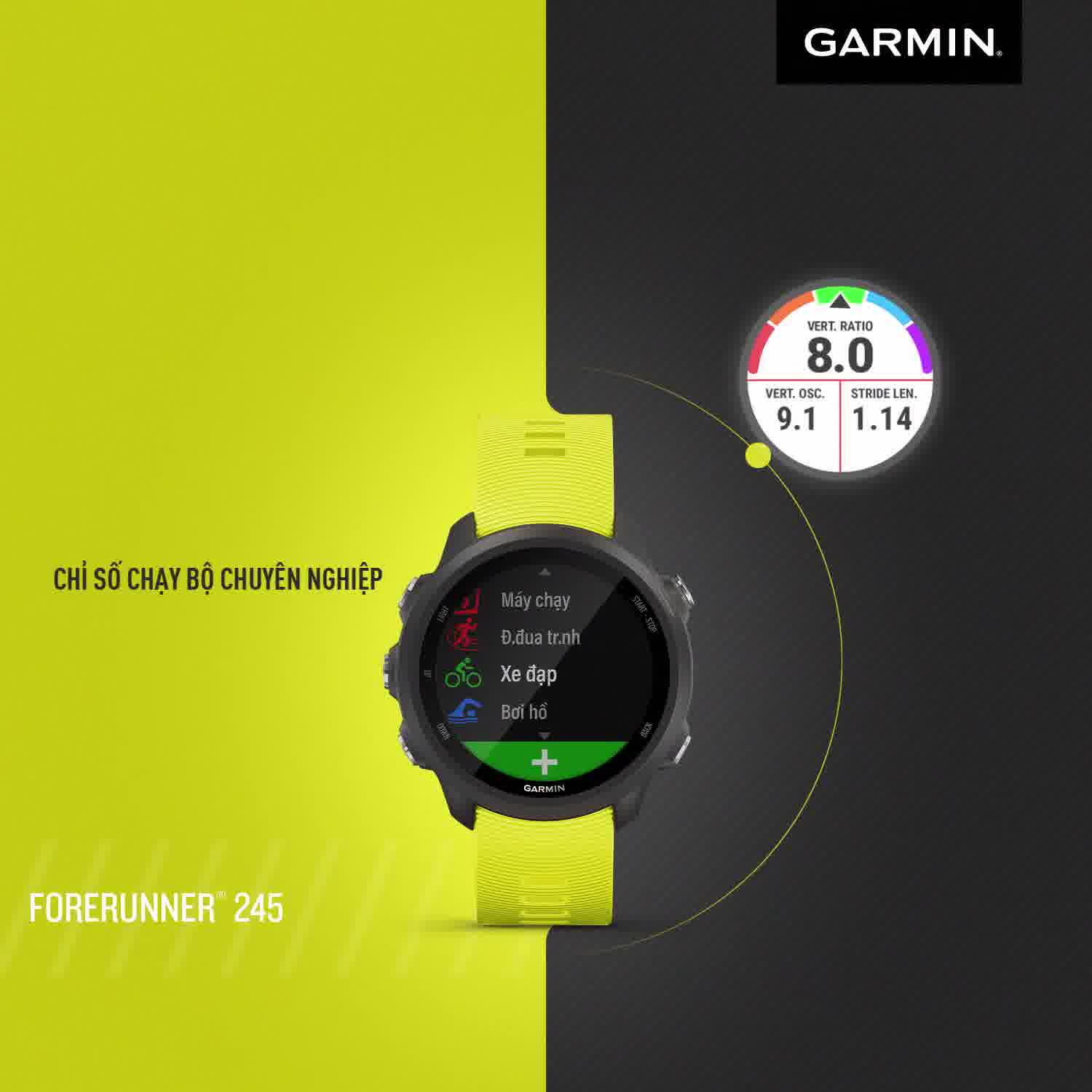 FORERUNNER 245/245M - Dòng đồng hồ được chế tác dành cho runners Không phải tự nhiên mà dòng Forerunner 245/245M trở thành một trong những dòng đồng hồ chạy bộ bán chạy nhất của Garmin. Forerunner 245/245M được nghiên cứu tích hợp những tính năng cải tiến cho chạy bộ với giá phải chăng mà vẫn sở hữu đầy đủ các tính năng như:...