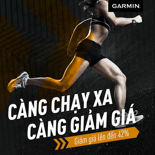 Bạn đã tham gia vào một giải chạy dưới đây? Garmin có quà để tiếp sức cho bạn để sẵn sàng vào mùa giải mới. Từ ngày 22-30/6/2020, liên hệ Garmin ngay để nhận ưu đãi từ chương trình “Càng chạy xa, càng giảm giá”, với cơ hội sở hữu những siêu phẩm Forerunner hot nhất của Garmin cùng mức giá giảm lên đến 42%.  50 suất mua sản phẩm với giá chỉ 58% (Giảm 42%) cho runners hoàn thành 42KM...