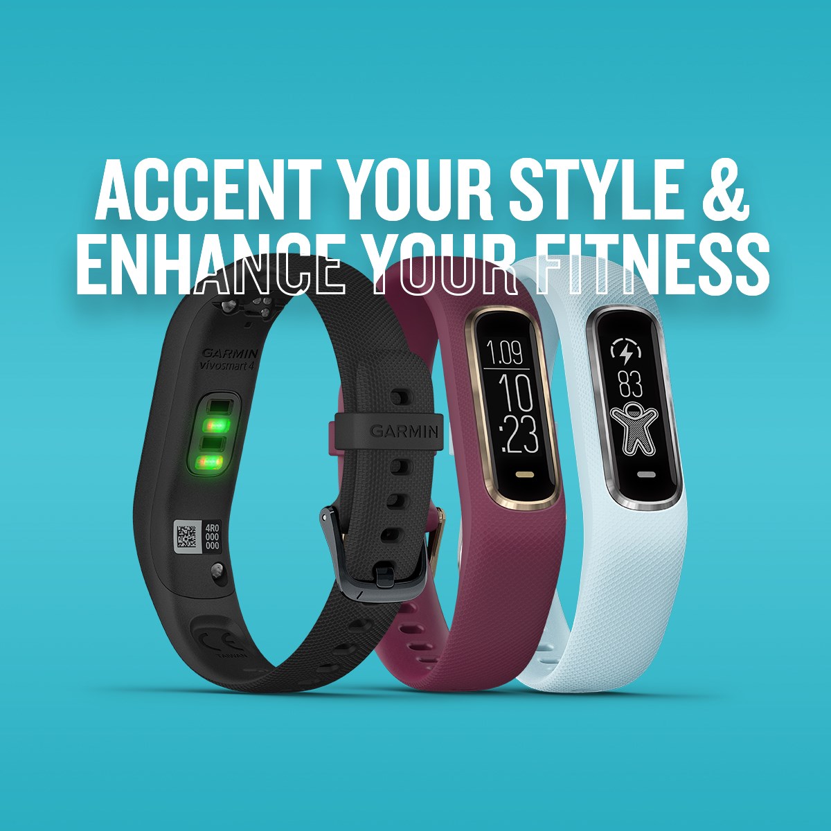 Accent your style while enhancing your fitness with our vívosmart 4 activity tracker