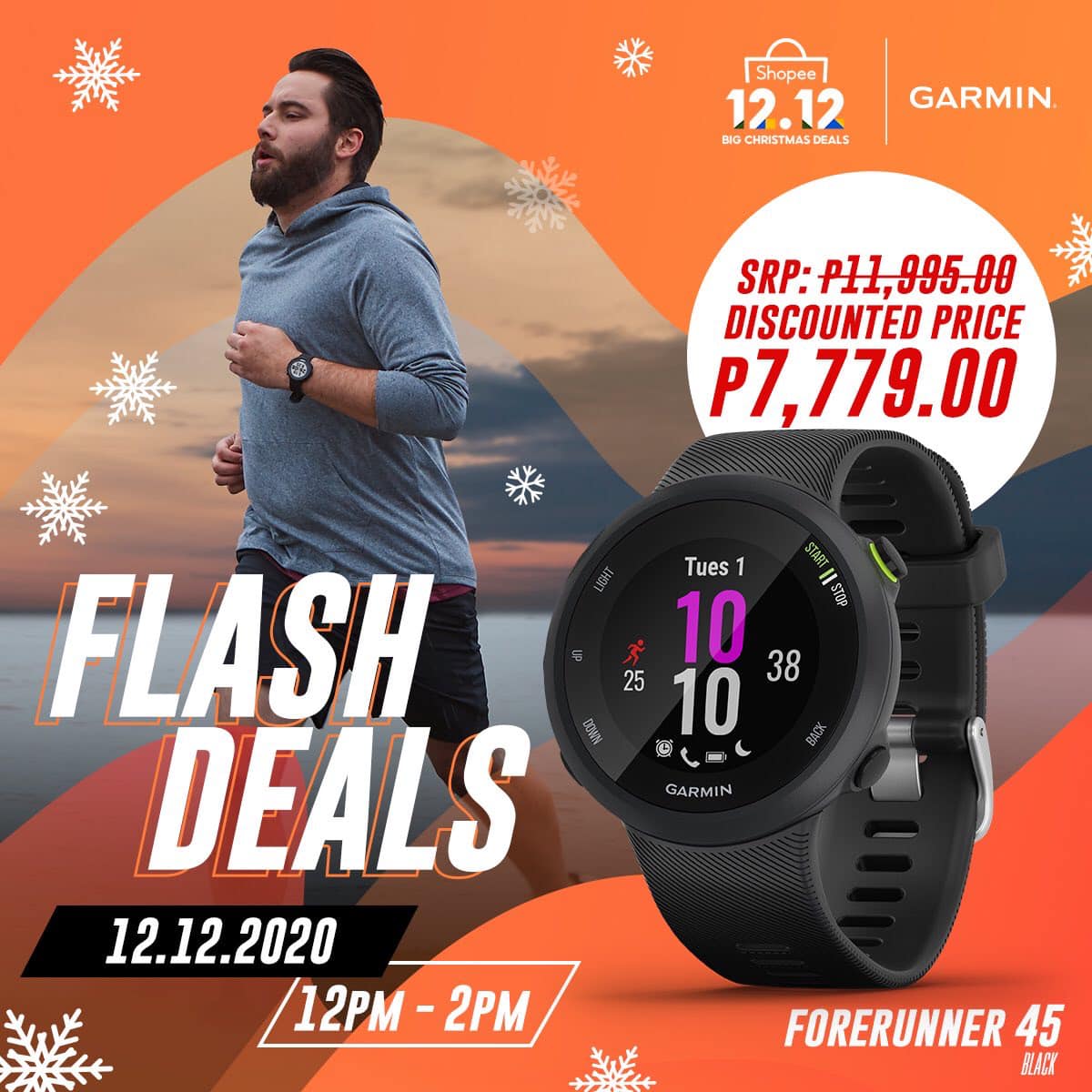 Still looking for the perfect holiday gift for you and/or your loved ones? Not sure what to get the runner in your life? 🎁 🎉 Make this yuletide season even better by sharing the gift that lasts a lifetime — give the gift of running. Give a Garmin. Get up to 35% off on Garmin Forerunner 45 when you check out during Garmin X Shopee 12.12 Big Christmas Flash Deals!  ⌚️ Forerunner 45...