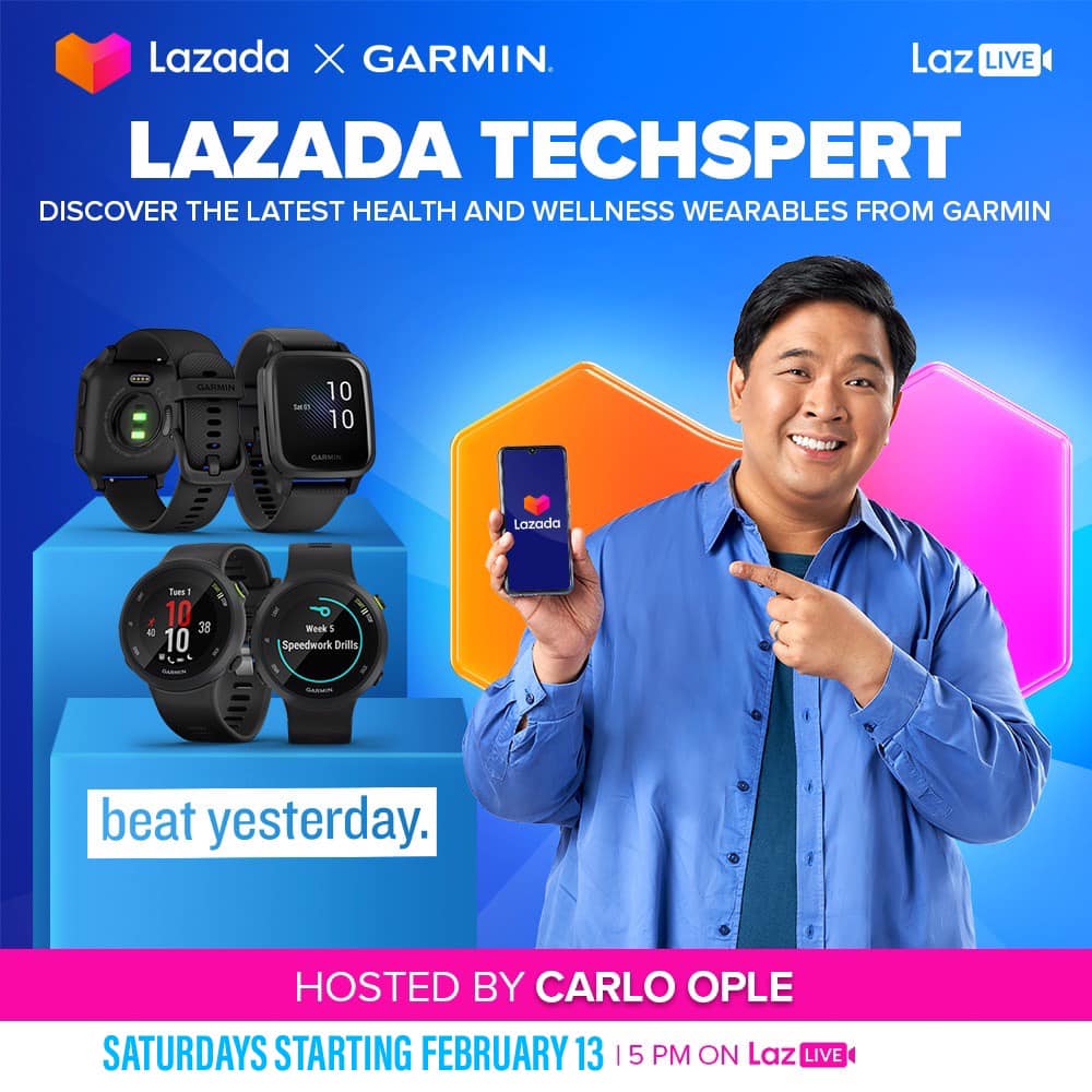 Tune in this afternoon, February 13, 2021 at 5PM, as Carlo Ople talks about the latest wrist-worn devices for all ages, from fitness trackers to advanced smartwatches and wearables accessories on Lazlive Originals: Lazada Techspert. Make sure you don’t miss it! Watch the LazLive here: www.tomtop.com #GarminPH #BeatYesterdayPH #LazLive #GarminPHLazada #GarminRunning #GarminWellness ... Carlo Ople