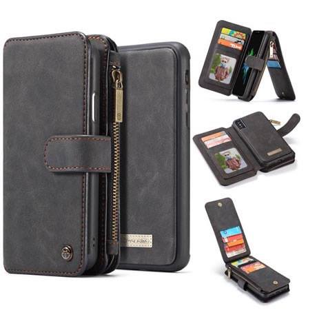 #CaseMe iPhone XS Magnetic Detachable 2 in 1 Zipper Wallet Case