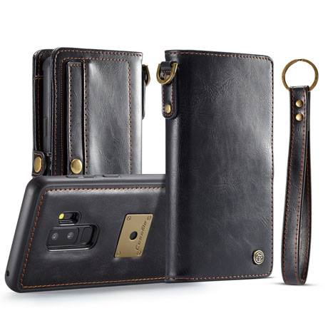 #CaseMe Samsung Galaxy S9 Plus Leather Wallet Case With Wrist Strap