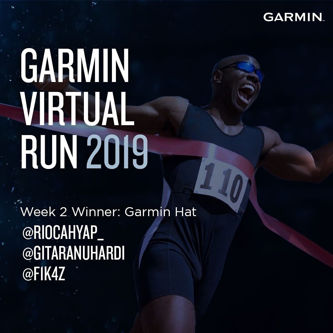 Surprise! Selamat kepada @riocahyap_, @gitaranuhardi, @f1k4z, karena kalian adalah pemenang Garmin Virtual Run week 2! Kirimkan data diri kamu  berupa: