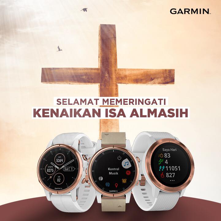 Selamat memeringati Hari Kenaikan Isa Almasih bagi #AnakGarmin yang merayakan! Semoga di hari ini kembali mengingatkan kita bahwa tiada kemenangan tanpa pengorbanan. 🙂 #GarminIDHappy Ascension of isa Messiah's ascension day for #anakgarmin who celebrate! Hopefully in this day back remind us that there is no victory without sacrifice. 🙂