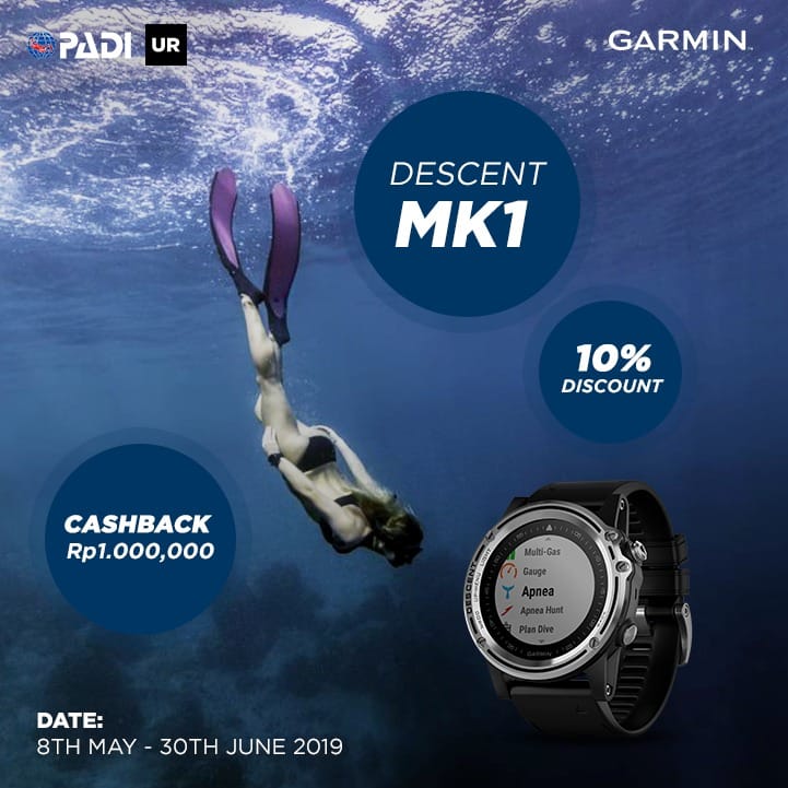 Sudah mengidamkan Descent MK1 untuk memperbarui gear divingmu? Jangan tunggu lama lagi! Dapatkan potongan 10% atau cashback Rp 1.000.000 dengan menunjukkan kartu PADI milikmu! Simak infonya di sini bit.ly/2Hs5iBy