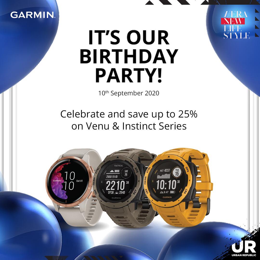 Tepat hari ini hari ulang tahun Garmin Indonesia. Mari rayakan ulang tahun Garmin dengan memanfaatkan promo menarik yang berlaku hanya hari ini! Jangan sampai ketinggalan, promo berlaku di semua online dan offline official store.