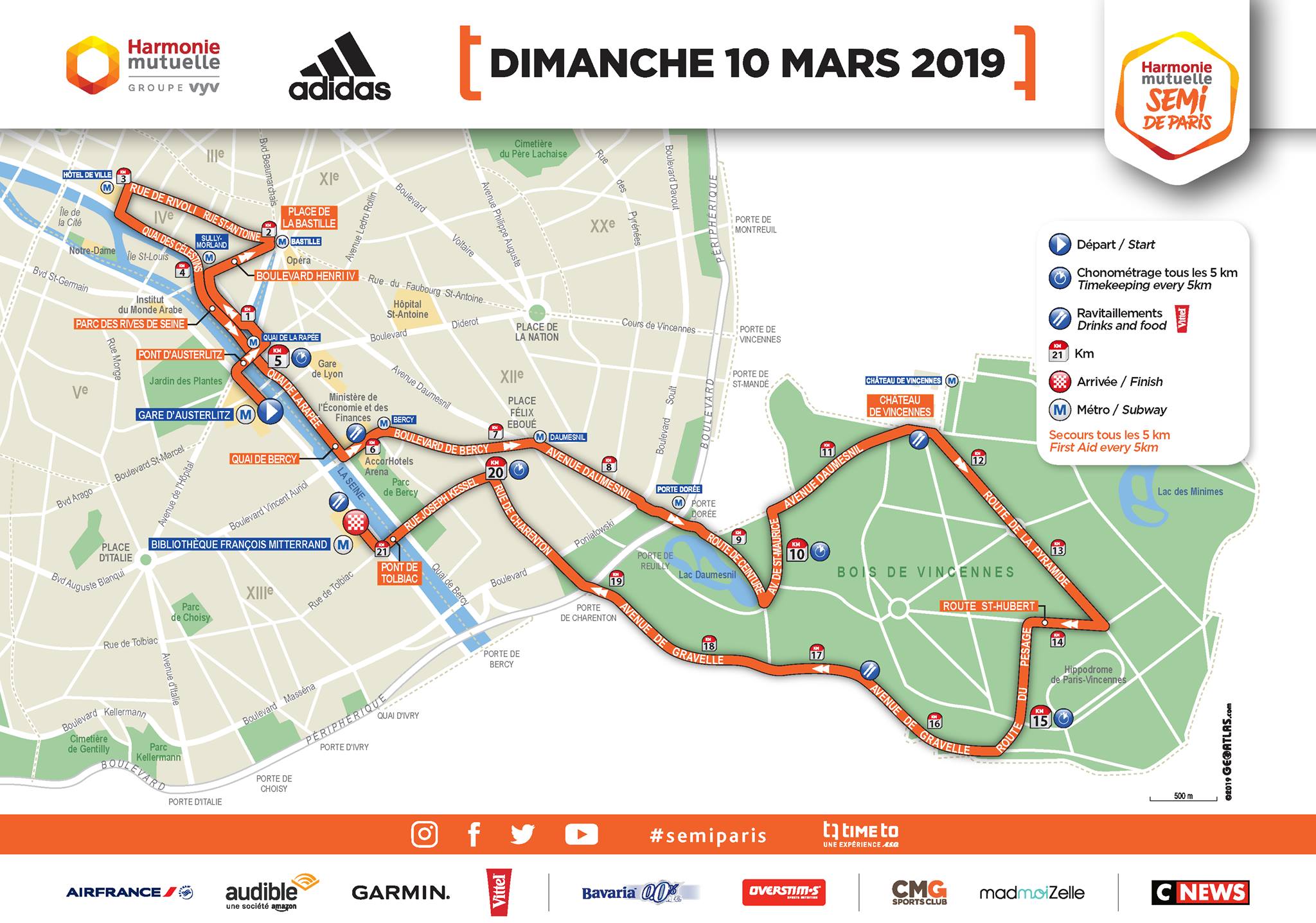 Harmonie Mutuelle Semi de Paris dévoile aujourd’hui son parcours !