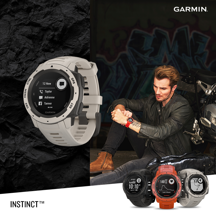 The rugged Garmin Instinct is built to withstand the toughest environments. The tough wrist wear is equipped with Smart Notifications and is built with military specs to make it nearly indestructible. So, don’t leave your home without one strapped to your wrist now!