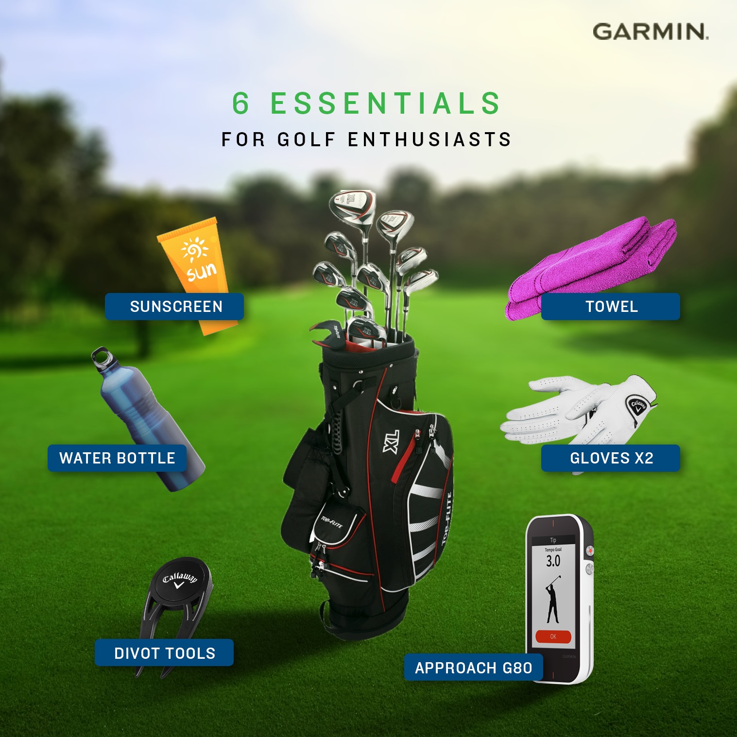 Be prepared for every game with these 6 essentials for golf enthusiasts: 1. Sunscreen