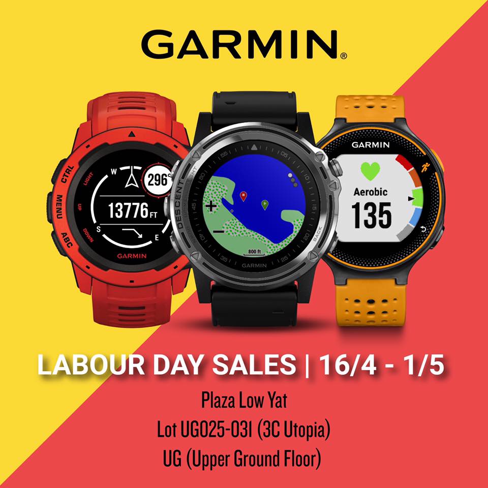 You've been expecting it and we're finally revealing our Labour Day Special! Head over to Plaza Low Yat between 16 April - 1 May 2019 and enjoy greater prices when you strap yourself with a brand new Garmin!   Refer to the following for more details:   Plaza Low Yat Lot UG025-031  Upper Ground Floor  Tel: 012 3383584  ...